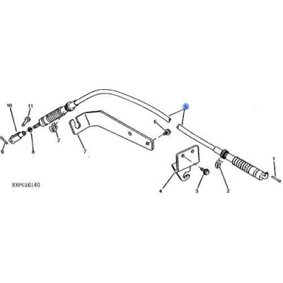 Linka gazu John Deere:
7600, 7700, 7800
 RE56927