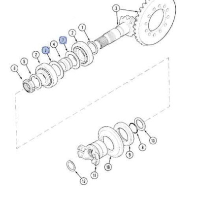 Podkładka wałka ataku Case
Maxxum 5120 5130 5240 5250
MX100 MX135