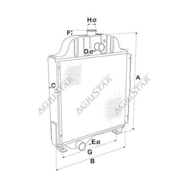 Chłodnica wody  Case: MXM175, MXM190  Ford New Holland: TM175, TM190  87352193, 80233525, 82038688, 87306754, 82033792, 82038688