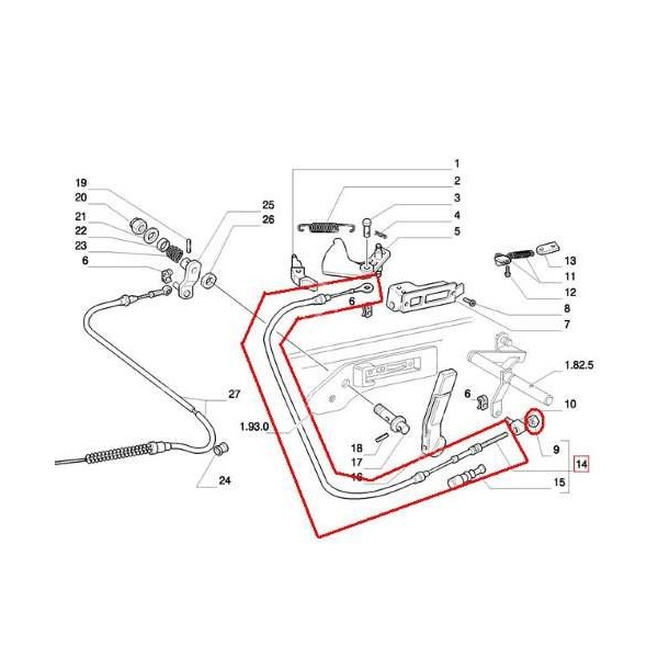 LIN1928 Linka podnośnika Case JX100U, JX105U, JX1070U, JX1080U, JX1090U, JX1100U  JX70U, JX75U, JX80U, JX85U, JX90U, JX95U New H