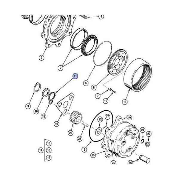 Pierścień zabzpieczający półosi krótkiej 024800 A48041 85806000 47335433 82825738 A048041
