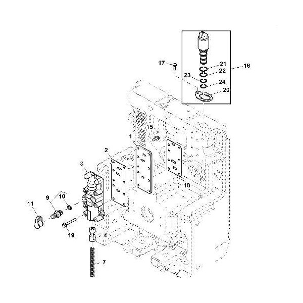 Elektrozawór walka przekaźnika WOM  John Deere 5000 6610 6820 6930 7000 7230 7430 7630  AL158332