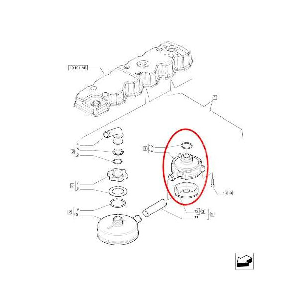 Filtr odmy odpowietrznik silnika Case 580sr 695sr puma maxxum cvx Steyr New Holland t7 lb110 lb115 84196302 - 2853826 - 84231666