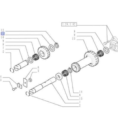 Podkładka dystansowa 5117570 Case JX 100U 65 VJ 80 Farmall 65A Ford 5635 6635 Fiat 6566 6066 New Holland T4. T5050 TD TD4. TD5.
