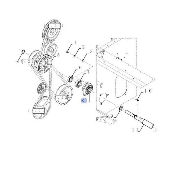 80439605  439605 Piasta łożyska odrzutnika młocarni  New Holland TX TF CX