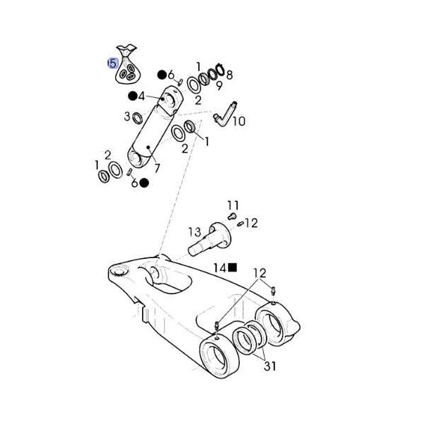 Zestaw naprawczy uszczelnień siłownika osi pływającej CLAAS RENAULT ARES Landini Legend 3665342M91 6000104439