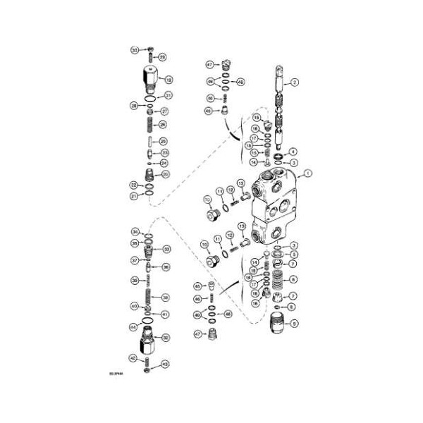 HYD2620 Zestaw uszczelnień rozdzielacza Case 580K SK LE SL SLE M SM 590LSP SN SN SLE 1346105C1 1346105C2