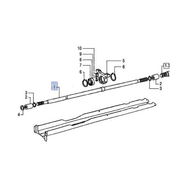 Wałek przedniego napędu 1325mm 5115339 Case IH JX60 JX65 JX70 JX75 JX80 JX85  New Hollad TD60 TD80 TD70 TD90 TD95