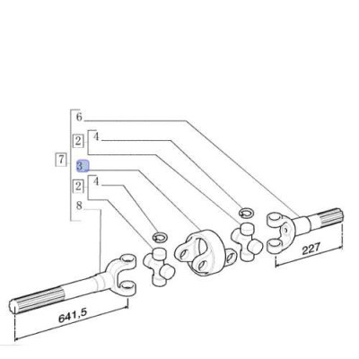 Kosz Łącznik krzyżaków półosi Case JX JXU New Holland TL80 TN75 T55060 T4000 T5000 5191027