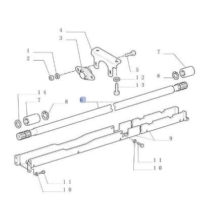 Wał kardana napędowy przedniej osi New Holland TL100, TL70, TL80, TL90 Fiat Ford 4635, 4835, 5635, 6635, 5167344