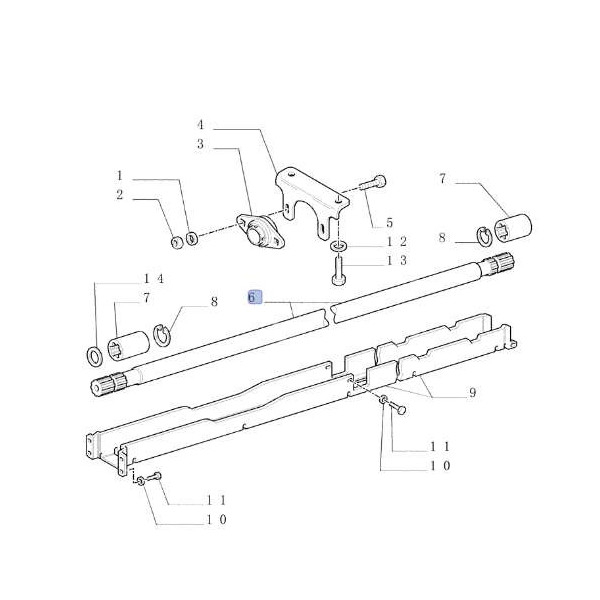 Wał napędowy przedniej osi 1508mm  New Holland TL100, TL70, TL80, TL90 Fiat Ford 4635, 4835, 5635, 6635, 5167344