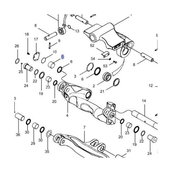 Tulejka przedniego mostu ( oś amortyzowana) 87406435