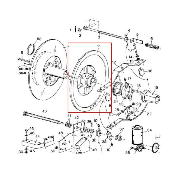 80439597 Koło wariatora młocarni 439597 New Holland TF42, TF44, TF76, TF78 TX30, TX32, TX34, TX62, TX63, TX64, TX65, TX66, TX67,
