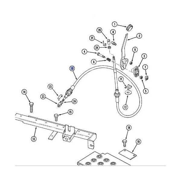 LIN1738 Linka sprzęgła WOM Case Maxxum 120557A2