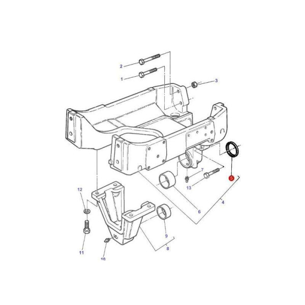 Pierścień uszczelniający przedniej osi 95x105x7mm Massey 3713929M1