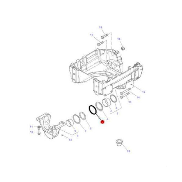 Uszczelka płaska osi przedniej 110x119x5mm 3713940M1 Massey Feguson