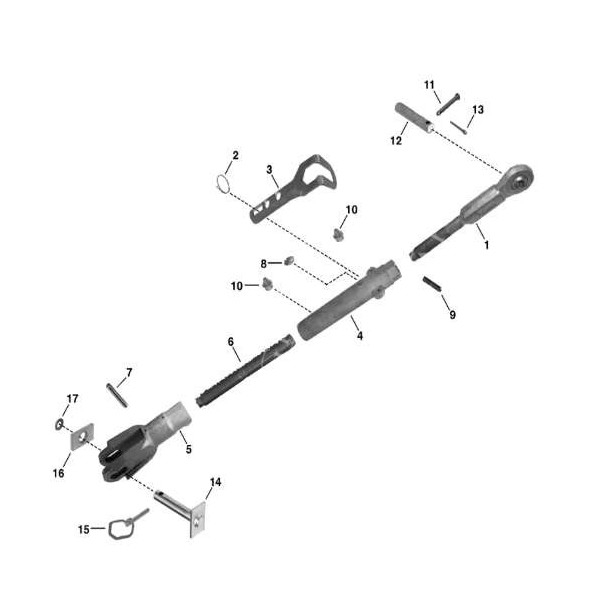 Sworzeń widełek ramienia podnośnika John Deere 6100 6200 6300 6400 6500 6600 6700 L156668 AL78785 L158185
