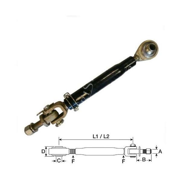 Stabilizator ramion bocznych Massey Ferguson 3050, 3060, 3065, 3070, 3075, 3080, 3085, 3095, 6110 Renault Ares 3615042M2, 361570