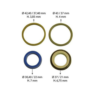 Zestaw uszczelnień siłownika wspomagania skrętu Case JX JXU New Holland TL TLA Fiat Ford 5190916, 9966324