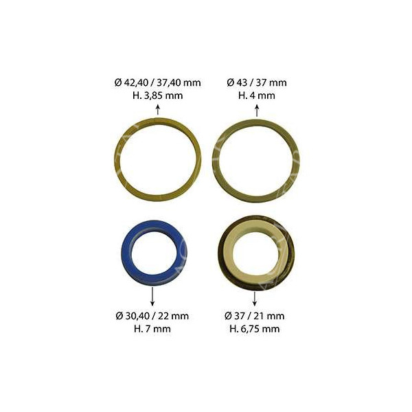 Zestaw uszczelnień siłownika wspomagania skrętu Case JX JXU New Holland TL TLA Fiat Ford 5190916, 9966324