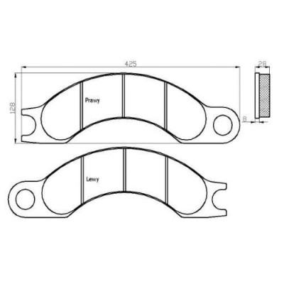 klocki hamulcowe O&K lewy