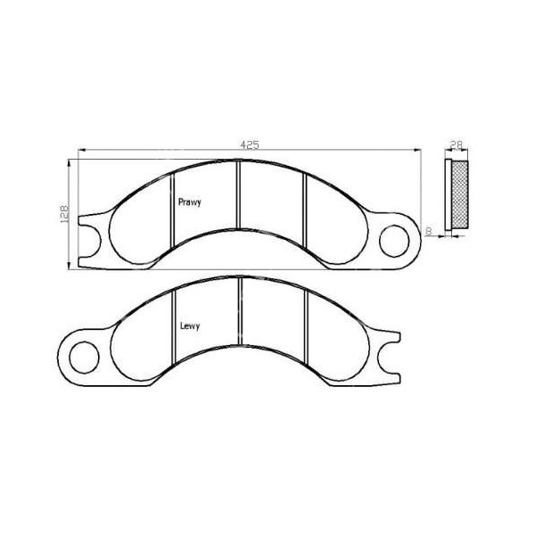 klocki hamulcowe O&K lewy