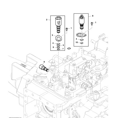 Elektrozawór John Deere 6100 6115 7200 7210 7250 7270 7290 8245 8360 RE246268
