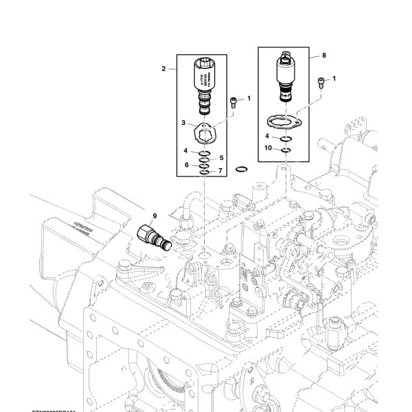 ELE7115 Zawór elektromagnetyczny John Deere RE246268