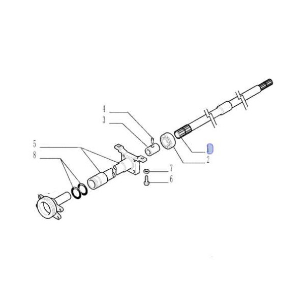 Wał napędowy przedniej osi New Holland TD5010 TD5020 TD5030 TD5040 Case jx60 jx70 jx80 jx90 87497644