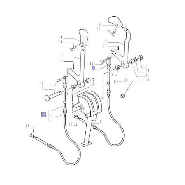 82037325 Linka sterowania hydrauliką rozdzielacza Case Maxxum MXU New Holland TS100 T6 82037325 82022747 82034825