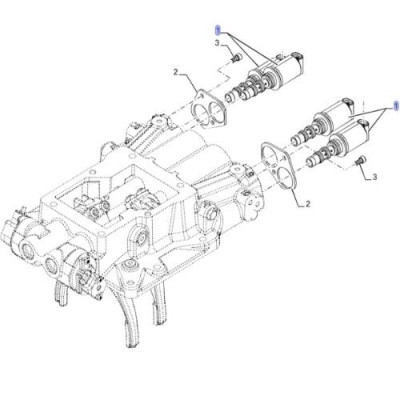 zawór cewka przedniego napędu elektrozawór wałka wom pto case magnum mx new holland t8 t9 84173878 ,87421157