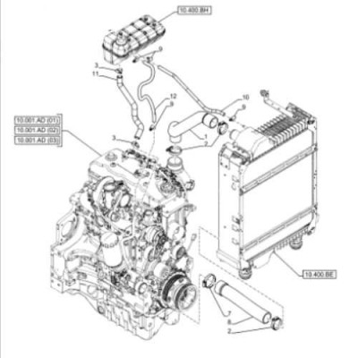 wąż Przewód chłodnicy górny Case maxxum 140 mxu 100 new holland ts110a ts115a ts135a t6050 t6070 82030133