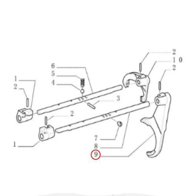 SKR9045 Widełki przesuwki synchronizatora Case JX Farmall New Holland TL TD T5000