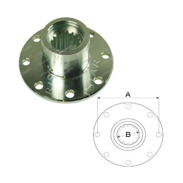 Flansza piasta przedniego napędu Deutz Fahr 04345693 Agroprima 4.31 4.56  Agroprima 6.06  6.16 Agrostar 4.61, 4.71, DX 6.11 6.21
