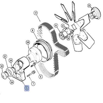 Piasta oprawa Podstawa wentylatora cummins 6,7L Case Komatsu 6D102 j913433 J910594 3913433 3910594