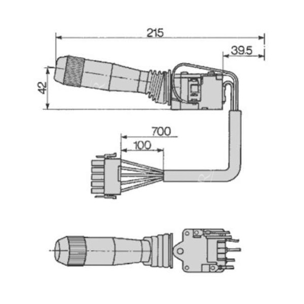 Dzwignia manetka włacznik świateł kierunkowskazów Fiat L60 L65 L75 L85 L95 New Holland TL70 TL80 TL90 TL100 5167258 01282000