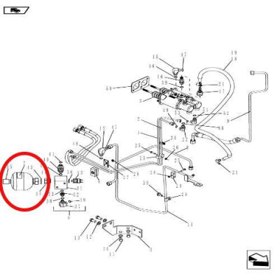 HYD7169 Akumulator hydrauliczny Case Magnum Puma New Holland T6000 T7000 87351567