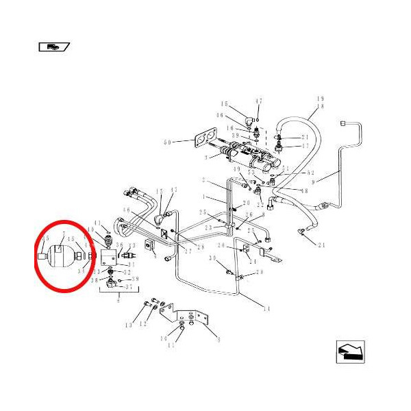 HYD7169 Akumulator hydrauliczny Case Magnum Puma New Holland T6000 T7000 87351567