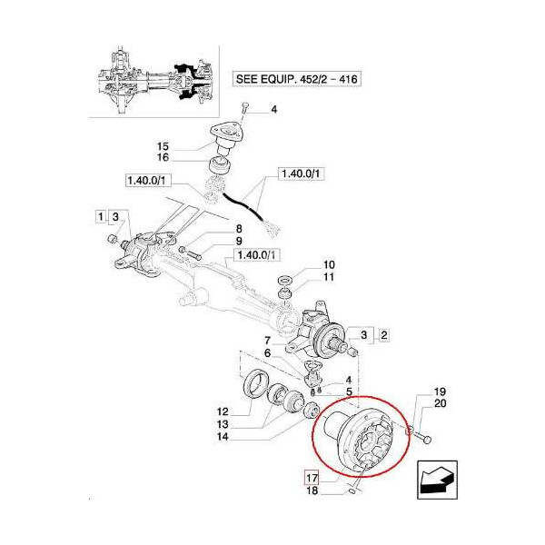 Kapelusz Piasta czopu koła Case Maxxum Puma New Holland TM 87543151 , 5141707 , 5156065 , 87345404