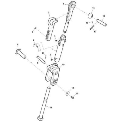 Śruba gwint wieszaka ramion John Deere 7720, 7820, 7920 7630, 7730, 7830, 7930 R184448