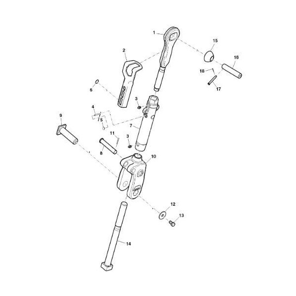 Śruba gwint wieszaka podnośnika John Deere 7720, 7820, 7920 7630, 7730, 7830, 7930 R184448