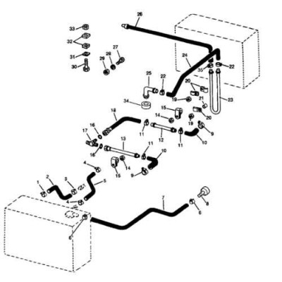Wąż paliwowy zbiornika John Deere R95468