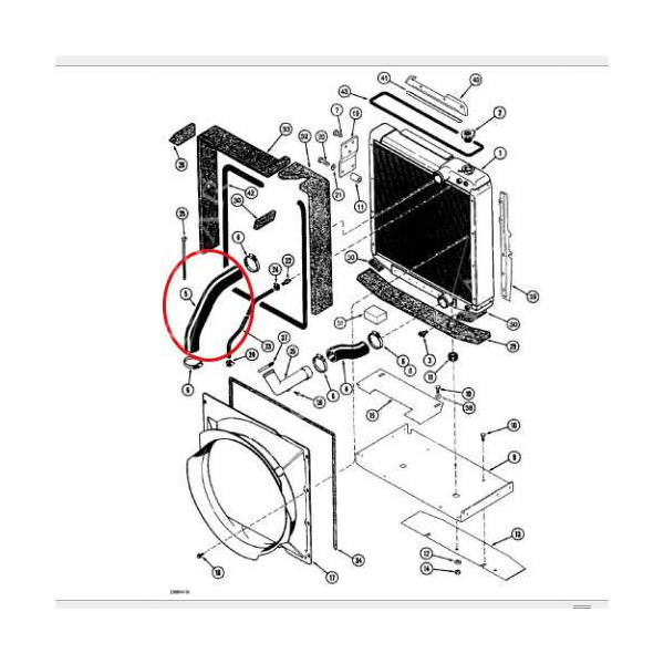 Przewód wąż chłodnicy górny Case Magnum 7210 7220 7230 7240 7250 8910 8920   8930 8940 8950 184299A1