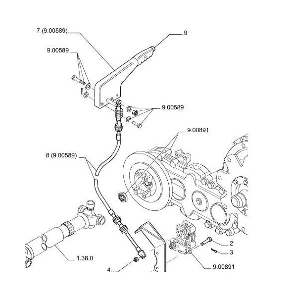 New Holland linka hamulca ręcznego  LM 76092511