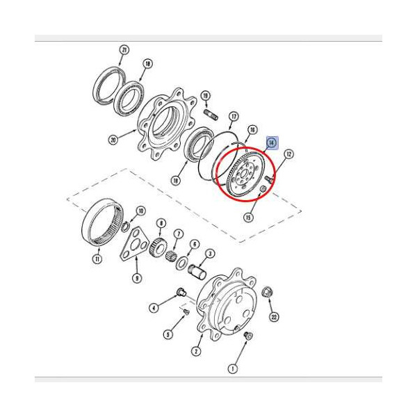 PON4942 Koło planetarne wewnętrzne Case John Deere JCB New Holland Steyr 00112192U1M , 006500448C1 , 061294R1 , 0707110094 , 116