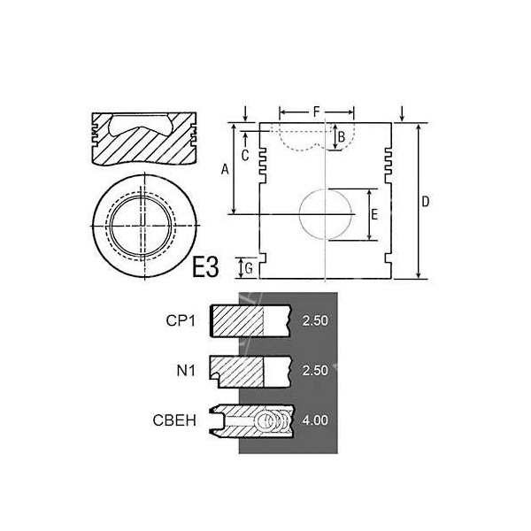 Tłok kompletny 104mm 153634133 1902443 1930186 New Holland
TL80