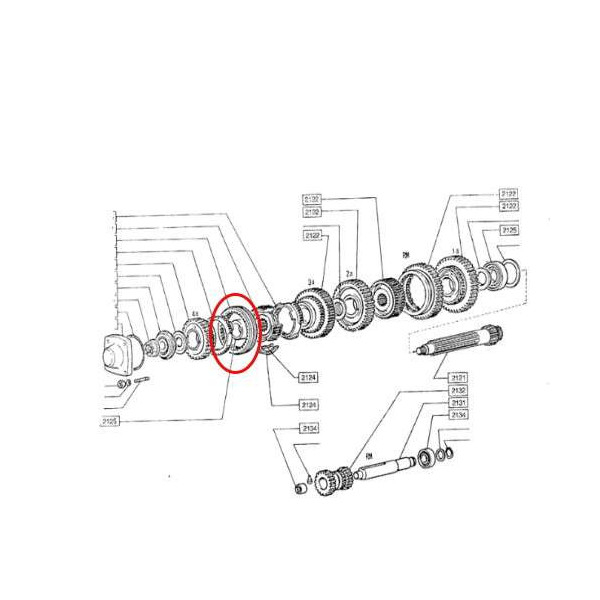SKR9051 Przesuwka synchronizatora skrzyni biegów Fiat 55-46, 55-46DT, 60-46, 60-46DT,   55-56, 55-56DT, 60-56DT, 70-56DT Case AV