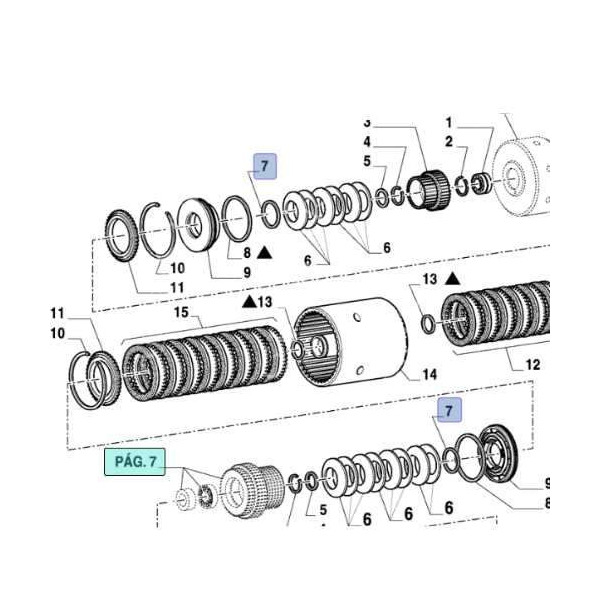 Pierścień uszczelniający wewnętrzny tłoczyska 5162252