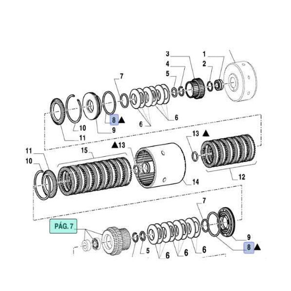 Uszczelniacze tłoczyska kosza sprzęgłowego Case Maxxum MXM MXU 5143775 
New Holland:
TM115 T6 T7 Steyr CVT 5143775