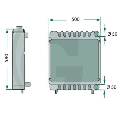 SUC1061 Chłodnica Wody john deere   AL59532 , AL67563